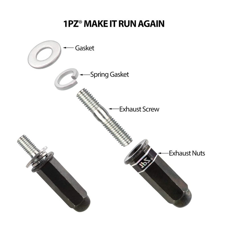 1PZ EBG-001 Exhaust Bolt and Gasket for GY6 50 cc 70cc 90 cc 110cc 125 cc 150cc Scooters ATVs Go Karts Moped Quad 4 Wheeler Dune Buggy Sandrail Taotao Sunl Coolster Jonway Roketa - Image 3